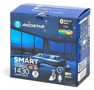 Aigostar - комплект 3x LED RGBW, димируемо вградено осветително тяло MESH 15W/230V 2700K-6500K, диаметър 17 см