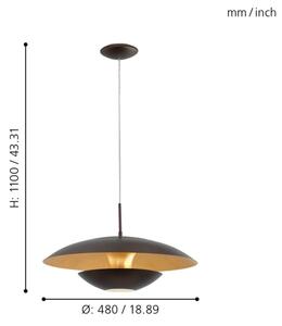 Eglo 95755 - Полилей NUVANO 1xE27/60W/230V