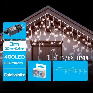 Brilagi - LED външен гирлянд 400 LED/8 режима 23x0,6m IP44 студено бяло
