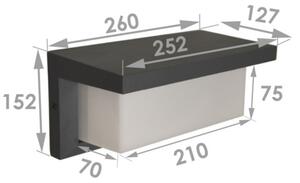 LED външно стенно осветително тяло NEELY LED/12W/230V IP54 черно