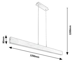 Rabalux 6670 - LED Димируем висящ полилей TITHANIA LED/24W/230V 120 cм