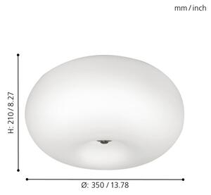 EGLO 86812 - Плафон OPTICA 2xE27/60W/230V опалово стъкло