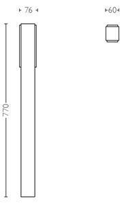 Philips 16489/93/P3 - Екстериорна лампа-колона STRATOSPHERE 2xLED/4,5W IP44
