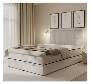 Тапицирано легло GRACE 140x200 см с матраци и място за съхранение, бежово