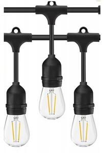 LED външен декоративен гирлянд 20xE27/1W/230V 20 м IP65 черен
