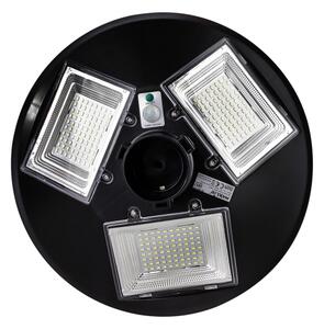 LED соларна улична лампа със сензор LED/15W/6V 6500K IP65 черна + дистанционно управление