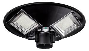 LED соларна улична лампа със сензор LED/15W/6V 6500K IP65 черна + дистанционно управление