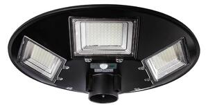 LED соларна улична лампа със сензор LED/22W/6V 6500K IP65 черна + дистанционно управление