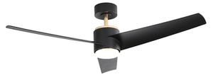 Immax NEO 07280L -LED Вентилатор за таван BEAUTY 18W/230V черен Wi-Fi Tuya + д.у
