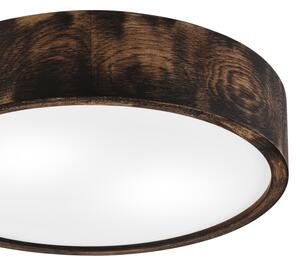 Потолен лампион OAK SMOKY 2xE27/15W/230V, Ø37,5 см, дъб/тъмнокафяв