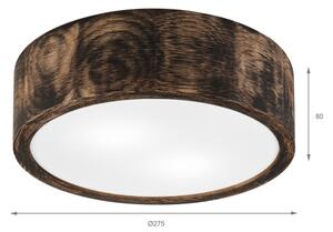 Окачено осветително OAK SMOKY 2xE27/15W/230V IP54, Ø27,5 см, дъб/кафяво