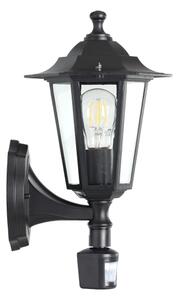 EGLO 22469 - Екстериорен аплик със сензор LATERNA 1xE27/60W черен
