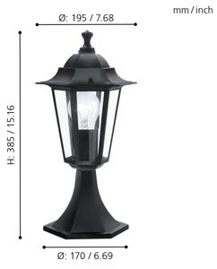 EGLO 22472 - Екстериорна лампа LATERNA 4 1xE27/60W черна IP44