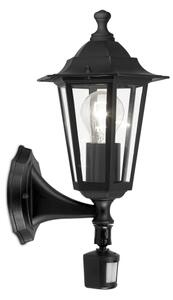 EGLO 22469 - Екстериорен аплик със сензор LATERNA 1xE27/60W черен