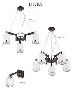 Jupiter 1058 LN3 - Висящ полилей LINEA 3xE27/60W/230V