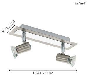 EGLO 90915 - Лампа за таван или стена ROTTELO 2xGU10/LED/3W