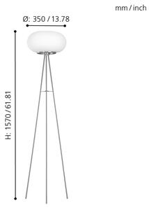 EGLO 86817 - Лампион OPTICA 2xE27/60W