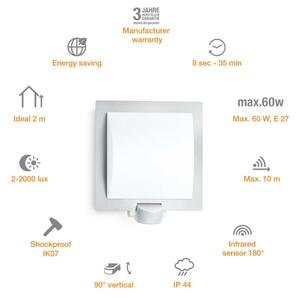 Steinel 566814 - Екстериорен аплик със сензор 1xE27/60W/240V L 20 S IP44