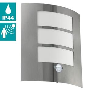 EGLO 88142 - със сензор Екстериорна Стенна лампа CITY 1xE27/15W/230V IP44