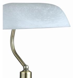 GLOBO 2492 - Настолна лампа ANTIQUE 1xE27/60W бяла-фурнир