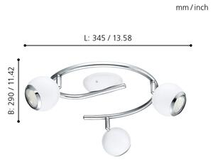 EGLO 31003 - LED Точково осветително тяло BIMEDA 3xGU10/3W LED