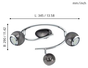 EGLO 31007 - LED Точково осветително тяло BIMEDA 3xGU10/3W LED