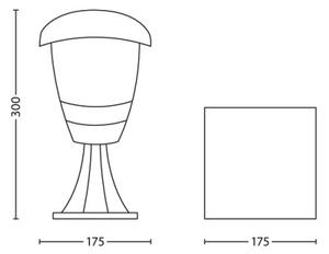 Philips 15382/30/16 - градинско лампа MYGARDEN CREEK 1xE27/60W/230V IP44