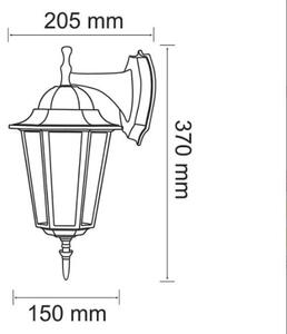 Екстериорен аплик 1xE27/20W/230V IP43 черен