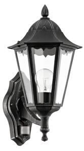 Eglo 93458 - Екстериорна Стенна лампа на сензор NAVEDO 1xE27/60W/230V IP44