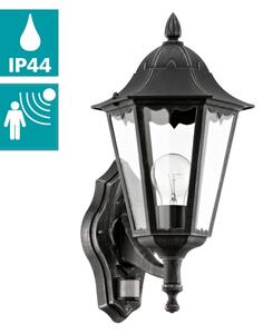 Eglo 93458 - Екстериорна Стенна лампа на сензор NAVEDO 1xE27/60W/230V IP44