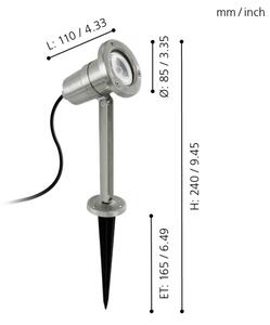 Eglo 94111 - LED Екстериорно осветление NEMA 1xGU10/5W/230V IP54