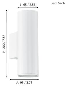 Eglo 94101 - LED Екстериорно осветление RIGA 2xGU10/3W/230V IP44