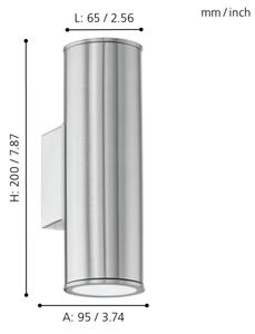 Eglo 94107 - LED Екстериорно осветление RIGA 2xGU10/3W/230V IP44