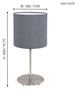 Eglo 31596 - Настолна лампа PASTERI 1xE27/60W/230V
