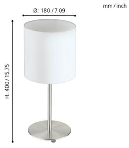 Eglo 31594 - Настолна лампа PASTERI 1xE27/60W/230V