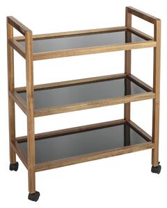 Рафт за баня от масивна акация в черен и естествен цвят 65x76,5 cm Fondi – Wenko