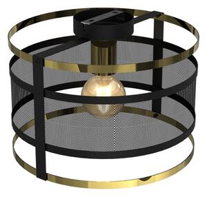 Полилей за повърхностен монтаж RIM 1xE27/60W/230V черен/златист