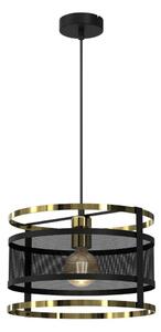 Висящ полилей RIM 1xE27/60W/230V черен/златист