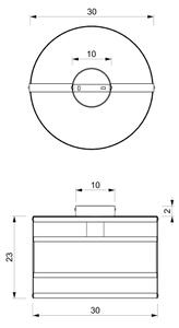 Полилей за повърхностен монтаж RIM 1xE27/60W/230V черен/златист