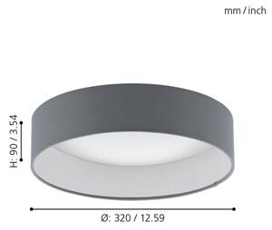 Eglo 93395 - LED Лампа за таван PALOMARO LED/12W/230V