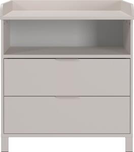 Кремав детски скрин с маса за преповиване 89x102x77 cm Alkmaar – Germania