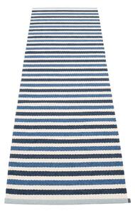 Синя и кремава пътека за открито и закрито 70x240 cm Teo Denim – Pappelina