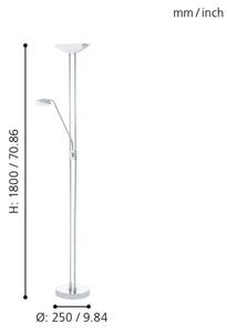 Eglo 93875 - LED димируема лампа BAYA 1 LED/20W + LED/2,5W лъскав хром