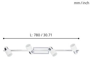 Eglo 92087 - LED Точково осветително тяло DAVIDA 4xGU10-LED/5W/230V