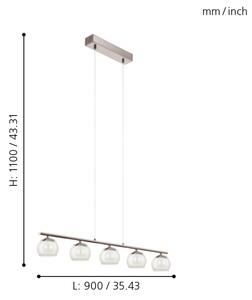 Eglo 94319 - LED Висящи лампи ASCOLESE 5xLED/3,3W/230V