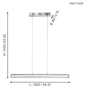 Eglo 93626 - LED Димируем висящ полилей CARDITO 1 LED/32W/230V
