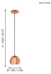 Eglo 94589 - Полилей ROCAMAR 1xE27/60W/230V