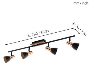 Eglo 94587 - LED Точково осветително тяло BARNHAM 4xGU10/3,3W/230V
