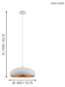Eglo 94606 - Полилей MOGANO 1xE27/60W/230V