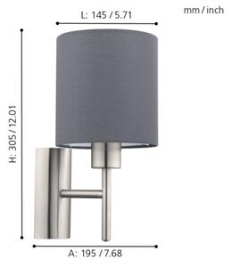 Eglo 94926 - Стенно осветително PASTERI 1xE27/60W/230V